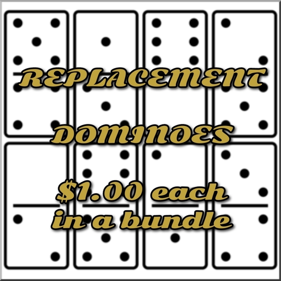COPY - Replacement Dominoes Large Dot Shiny Color 2x1x⅜ $1 Each in a Bundle - Picture 1 of 1